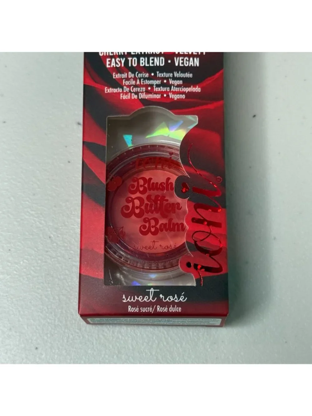Ioni Blush Butter Balm Sweet Rose Cherry Extract Cream Blush Vegan